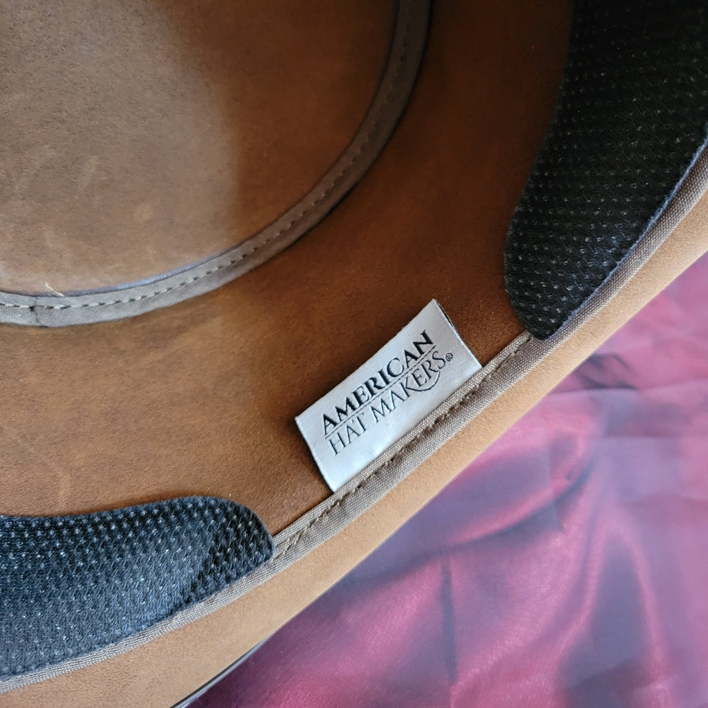 Leather Top Hat, the "El Dorado" by American Hat Makers  ELDBFXXXXX Inside Detailed View Brown