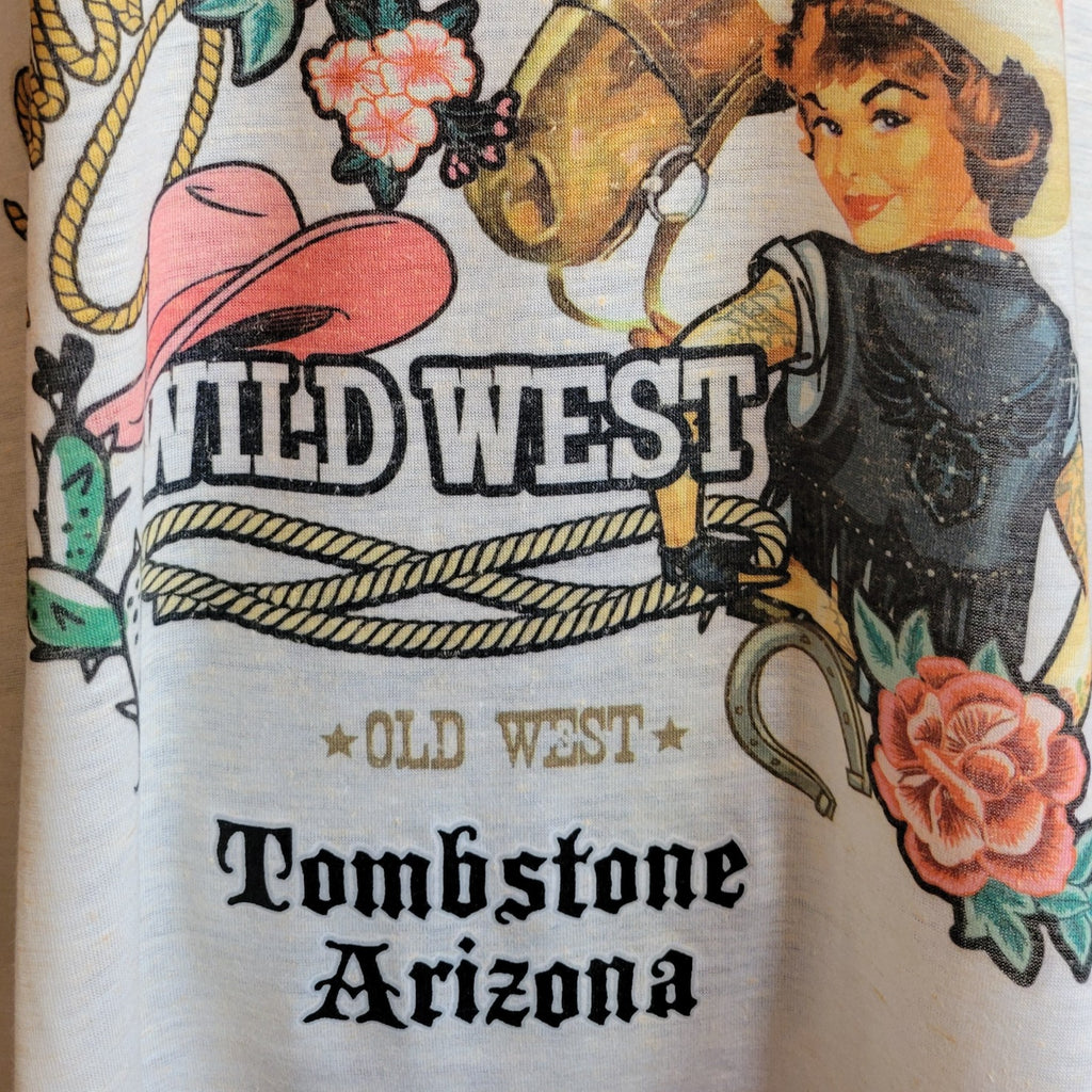 Women’s Vintage Tank Top "Howdy" by Liberty Wear    7526 Howdy Tombstone