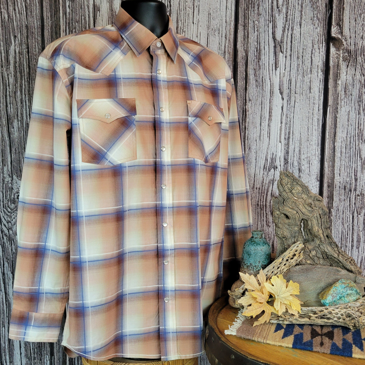 Men's Long Sleeve Snap Shirt by Rock & Roll Denim RMN2S07076