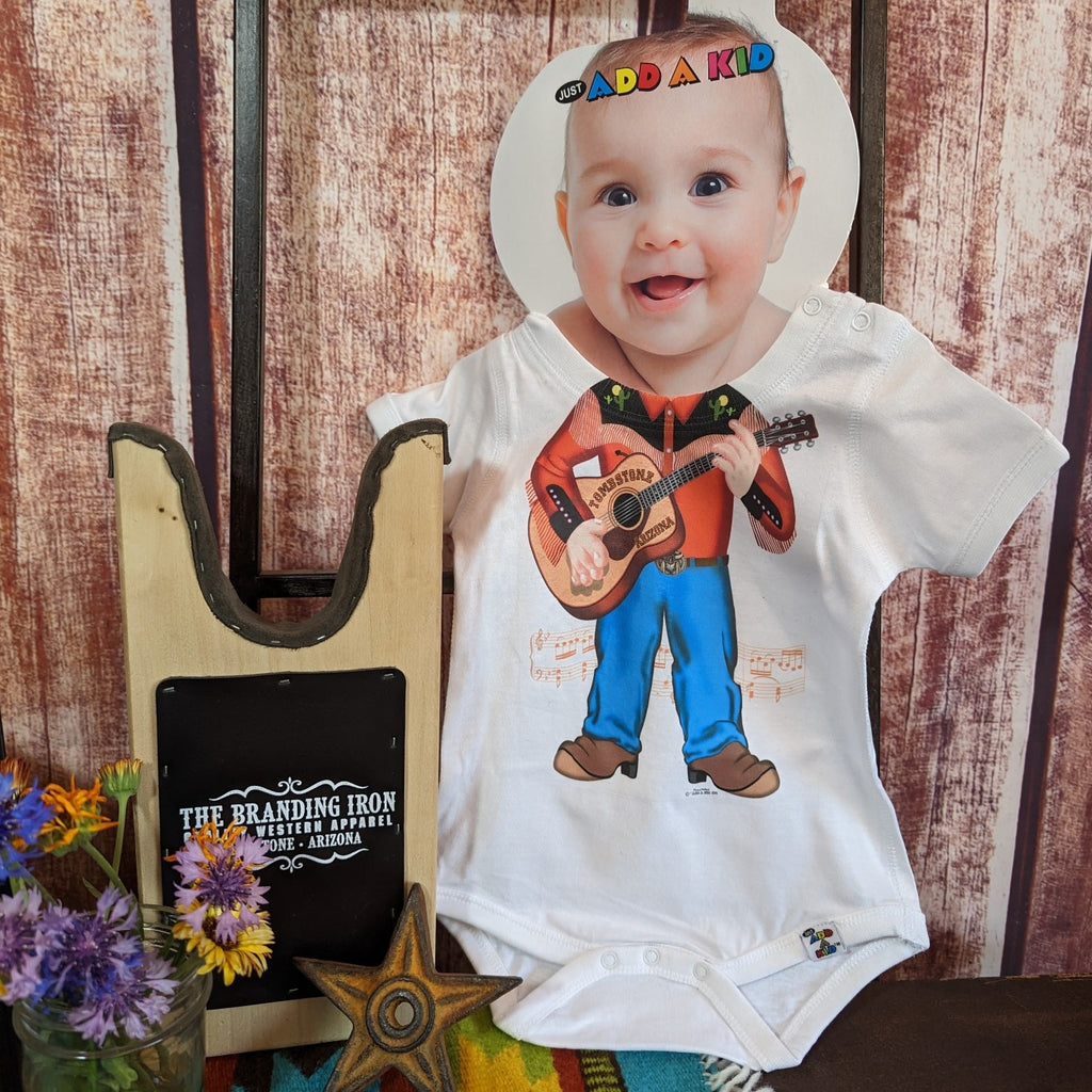 Boy's Onesies by Just Add-a-Kid country singer view