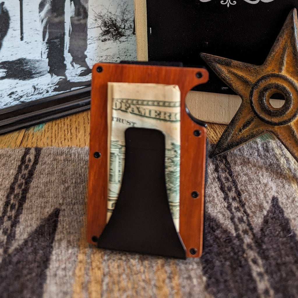 Rosewood RFID Money Clip by NEST, Inc. Mad Man  31817 back view