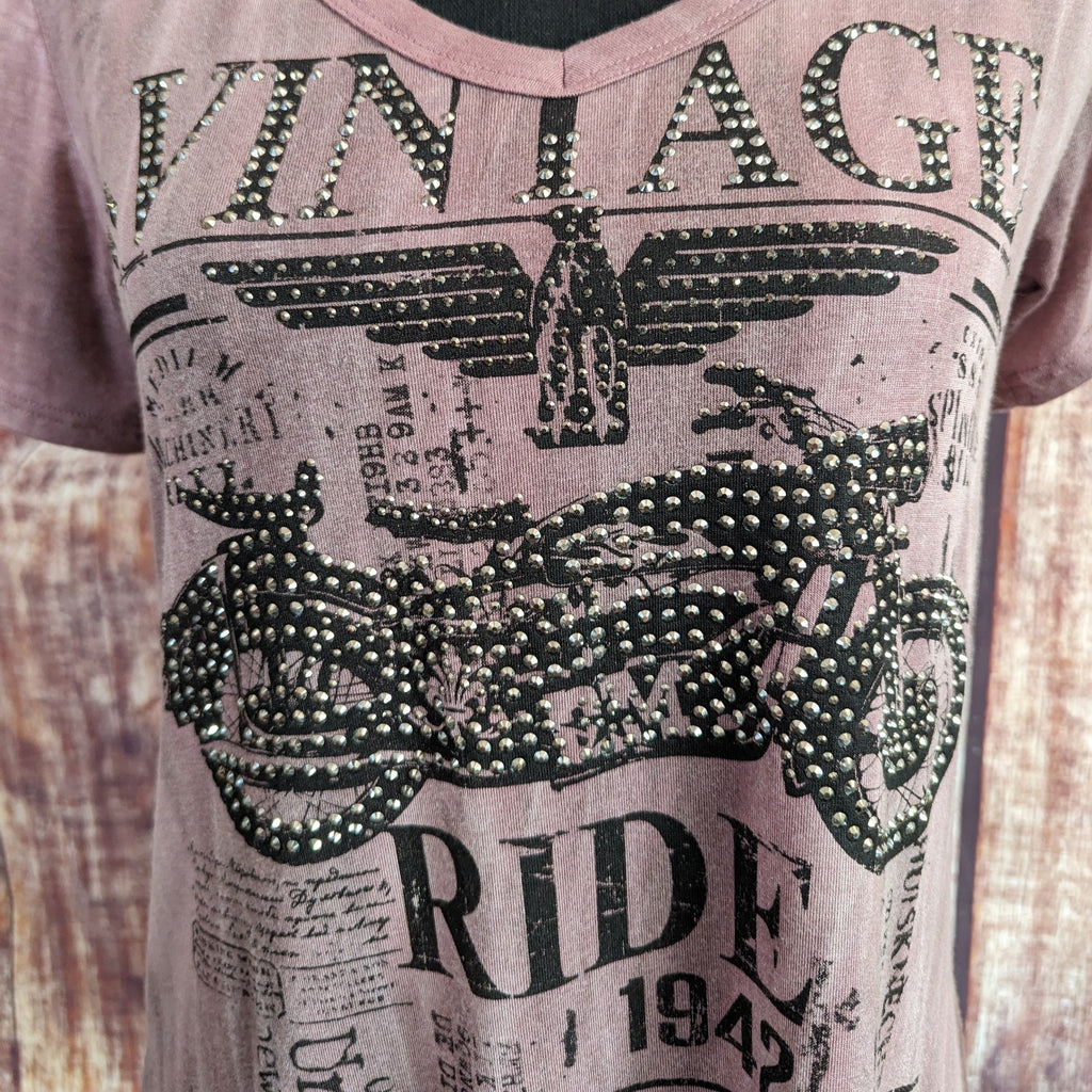Women's Shirt "Vintage Ride" by Liberty Wear   7755 detail view