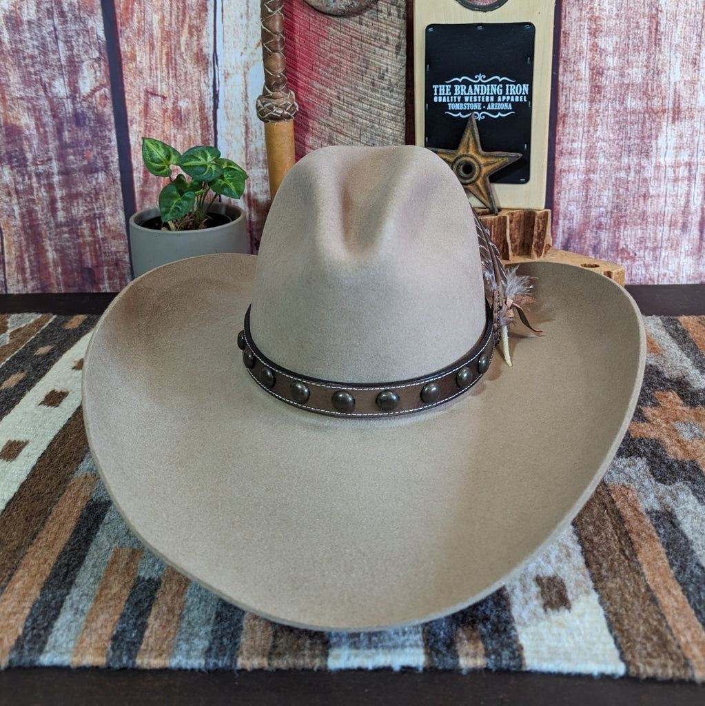 4X Buffalo Fur Felt Hat, the "Broken Bow" by Stetson Front View