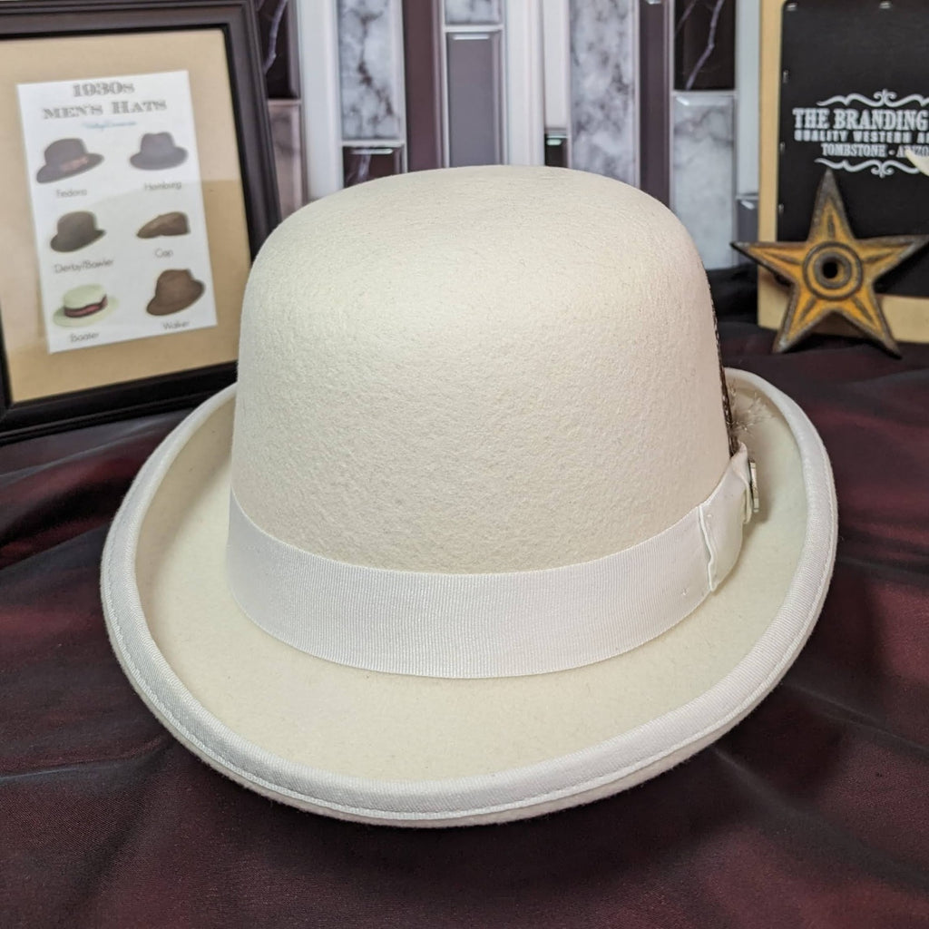 The "Monroe Derby" Hat by Stacy Adams SAW506-PACK Ivory Front View