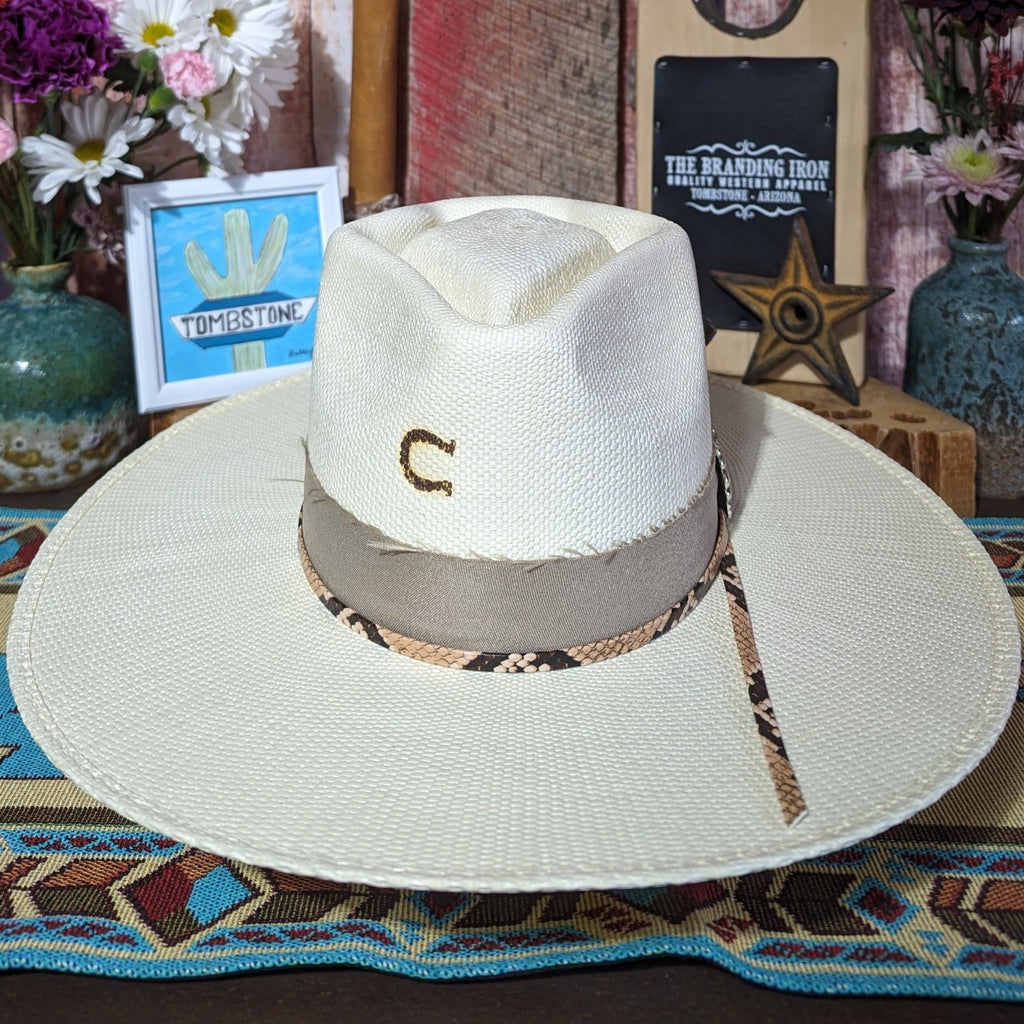 "Spear Point" Straw Hat by Charlie 1 Horse CSSPPO Front View