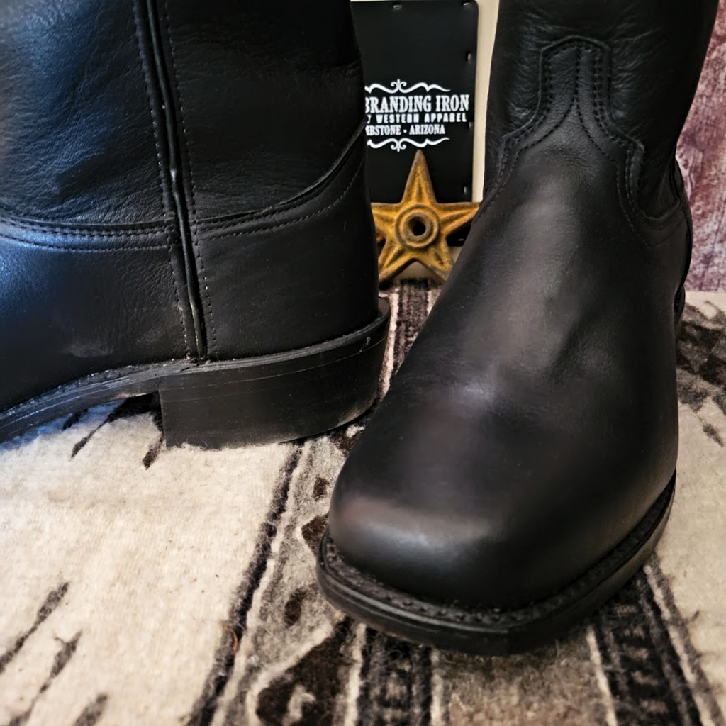 Leather Shooter Boots the "Gunfighter" by Abilene Boots Toe and Heel View