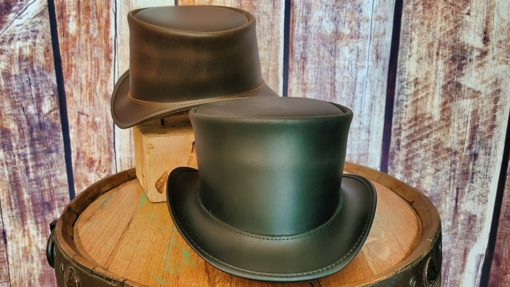 Leather Top Hat, the "El Dorado" by American Hat Makers  Group View