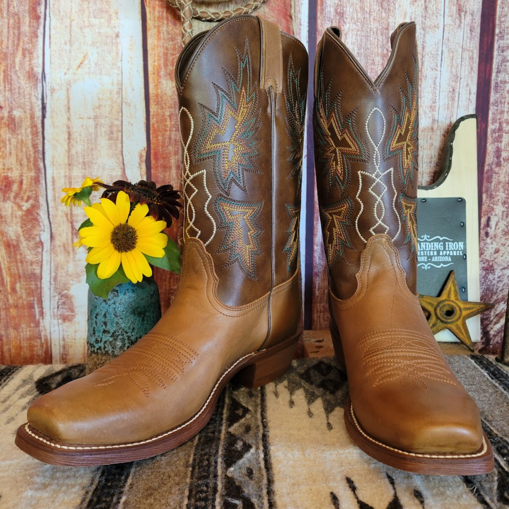Men's Leather Boots the "Go Round" by Nocona   Front View