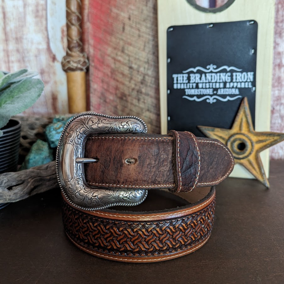 Leather Belt the “Idaho” by Brighton Front View