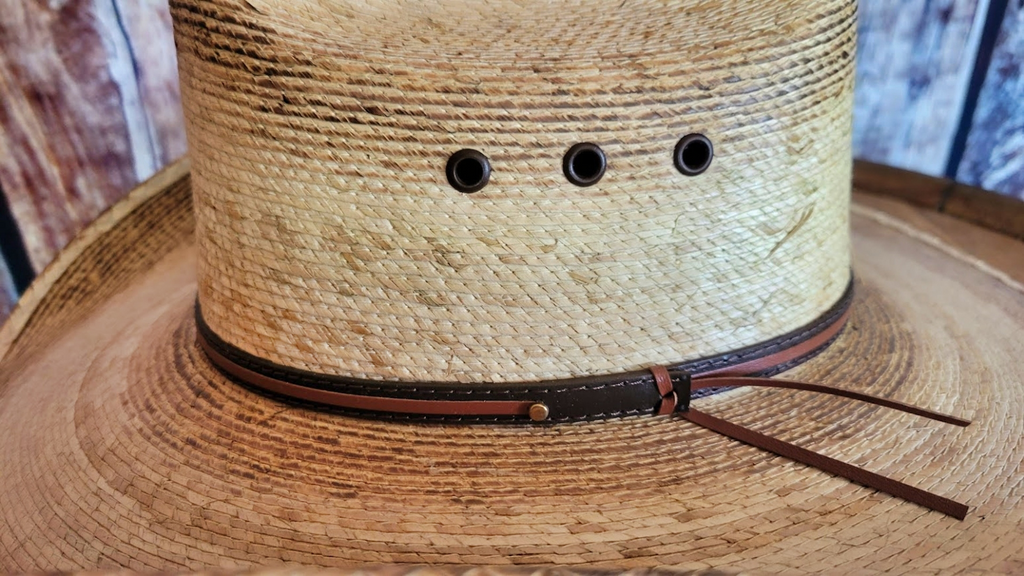 Palm Hat the "Western Cattleman" by Western Express  Hatband View