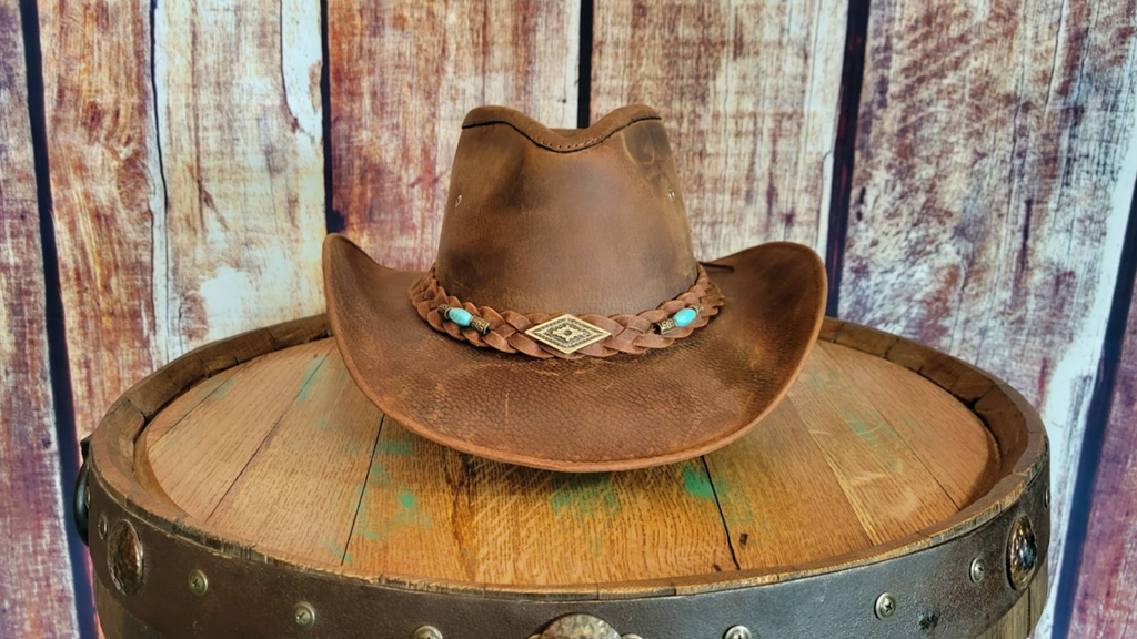 Shapeable Leather Hat, The "Royston" by Bullhide  Front View