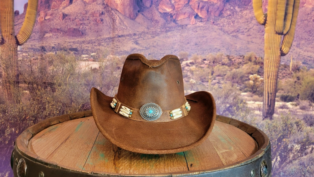Shapeable Leather Hat the "Apalachee" by Bullhide  Front View