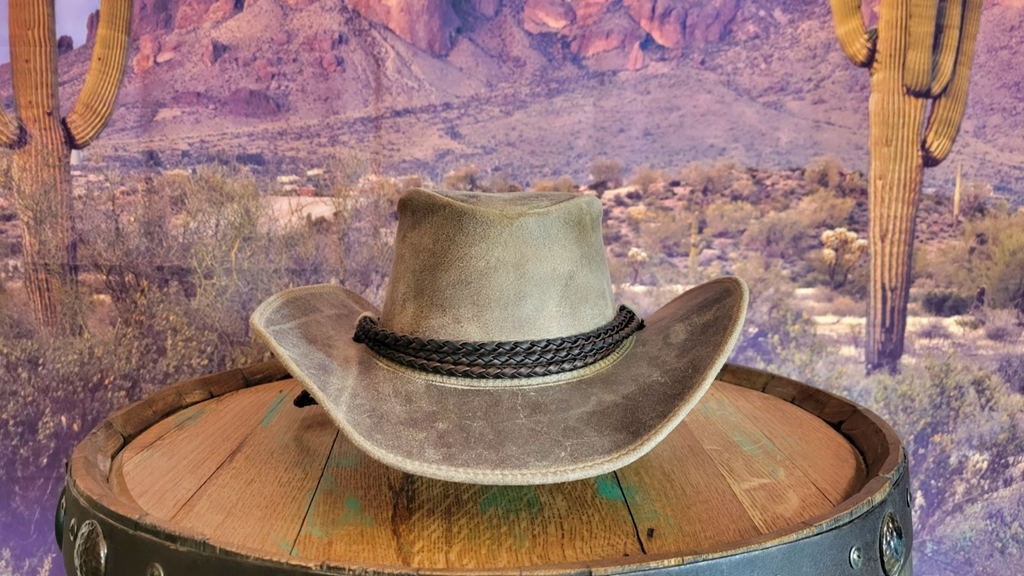 Shapeable Leather Hat the “Dawson” by Outback  Front View