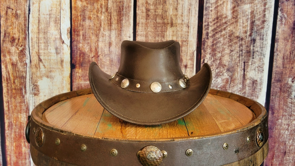 Shapeable Leather Hat the “Rawhide” A Hat by Outback  Front View