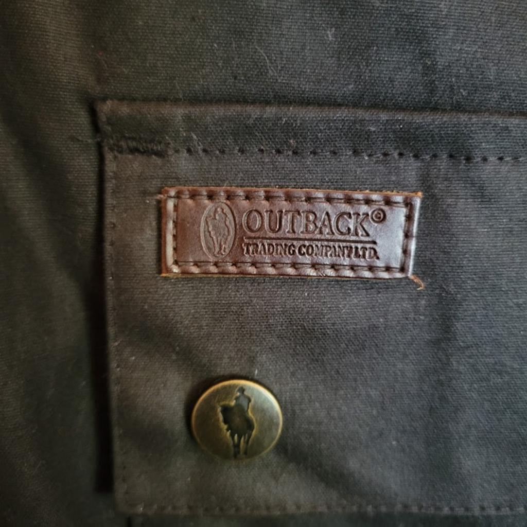 Short Oilskin, the "Bush Ranger Jacket" by Outback Trading Co  Logo View