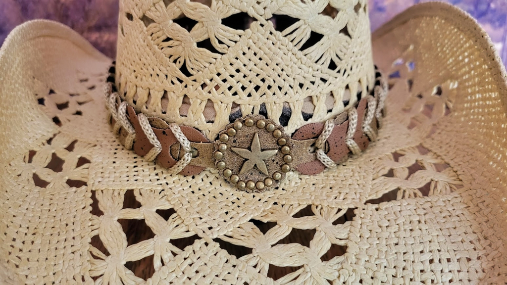 Straw Hat the “Naughty Girl” by Run a Muck Hatband