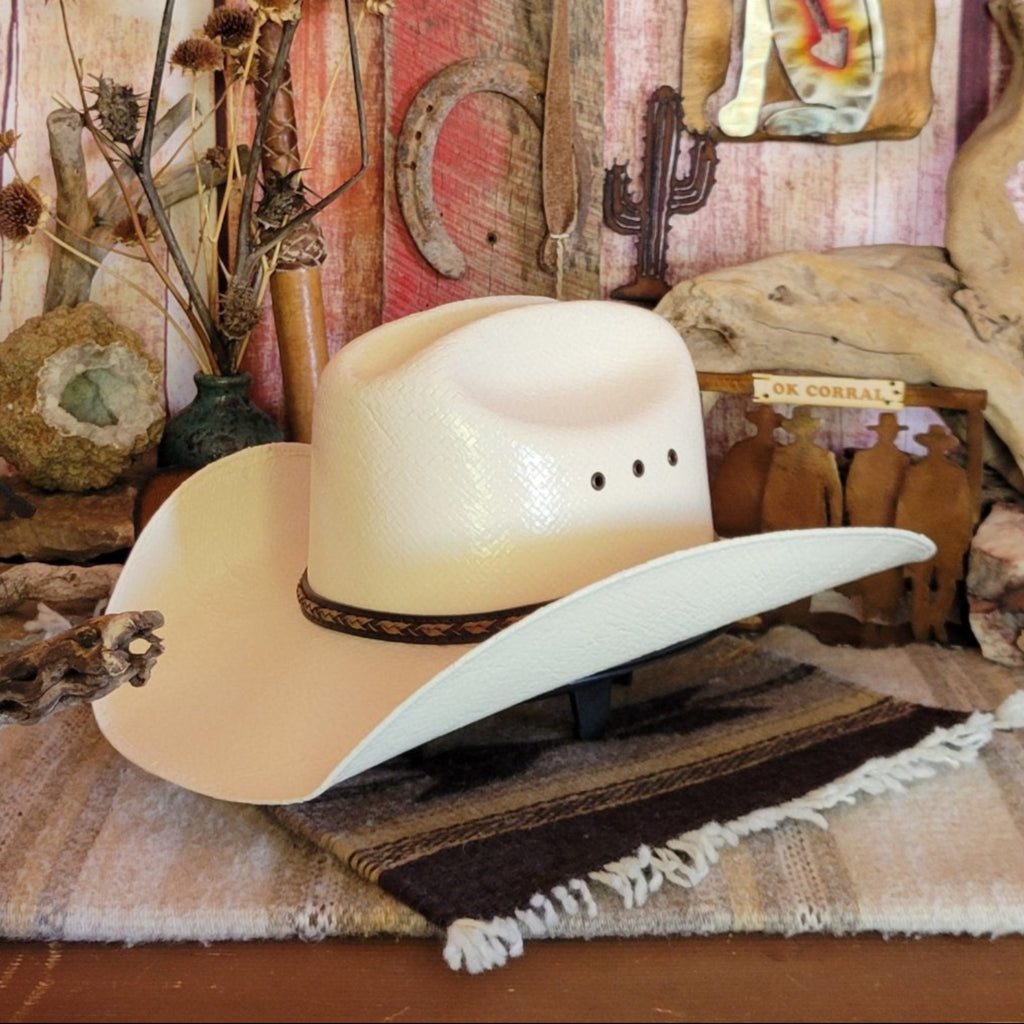 10X Straw Hat the "Morgan" by Justin JS1156MRGN400467 Front Tilt View