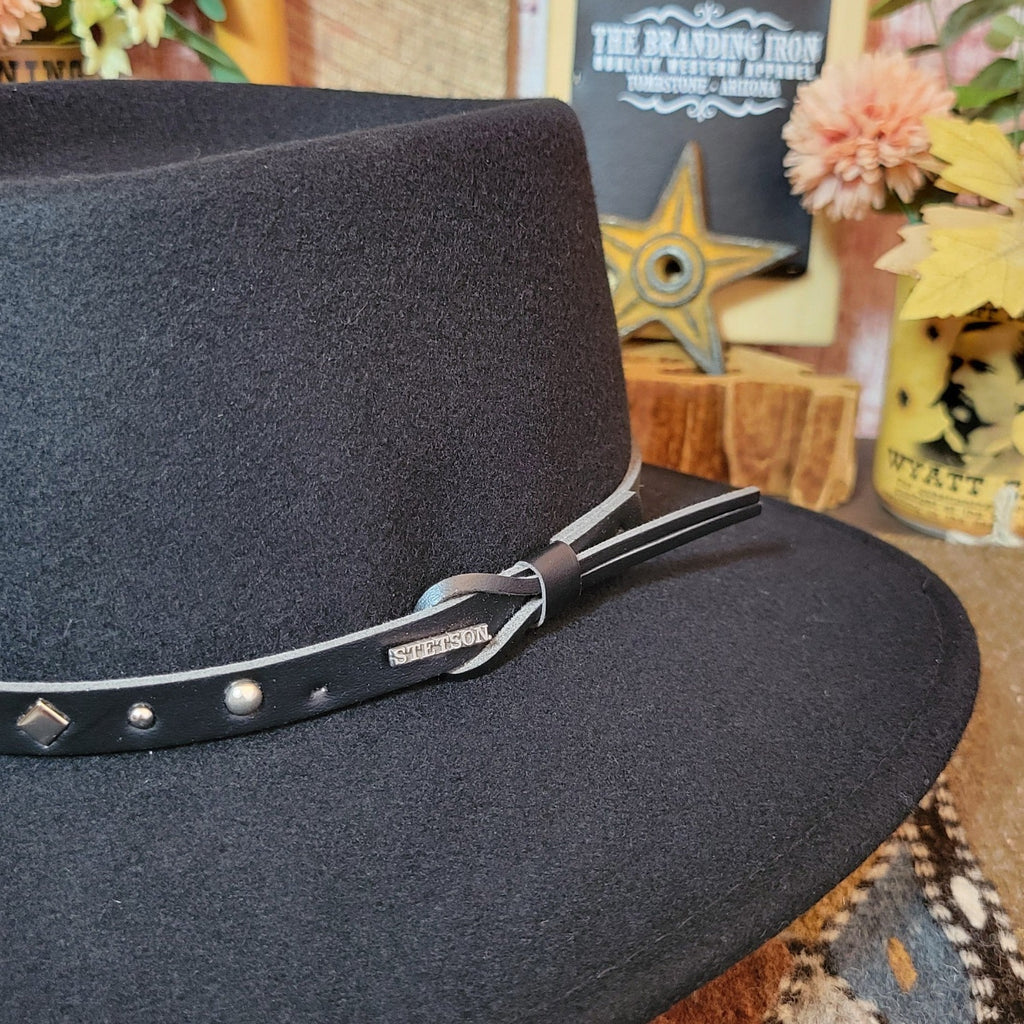 Crushable Wool Hat the "Black Hawk" Hat by Stetson  SWBKHK-783207 Detailed View