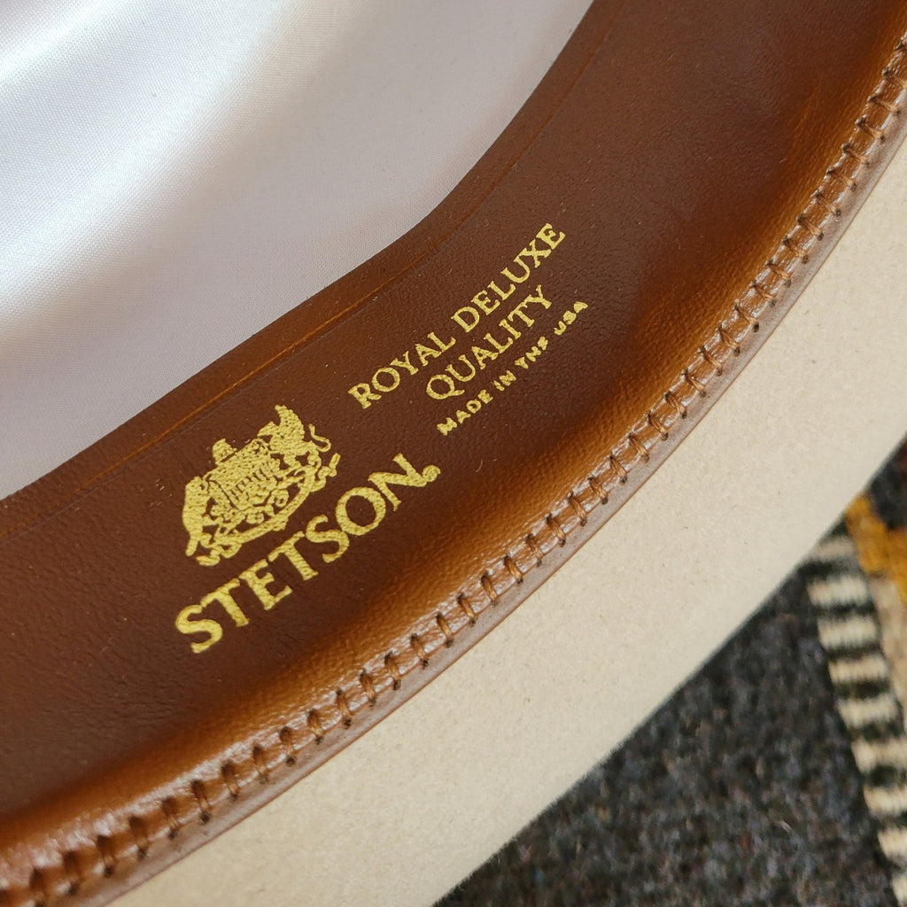 Fur Felt Hat the "Royal Deluxe Open Road" By Stetson TFROPR-3626 Detailed Inside View Silverbelly