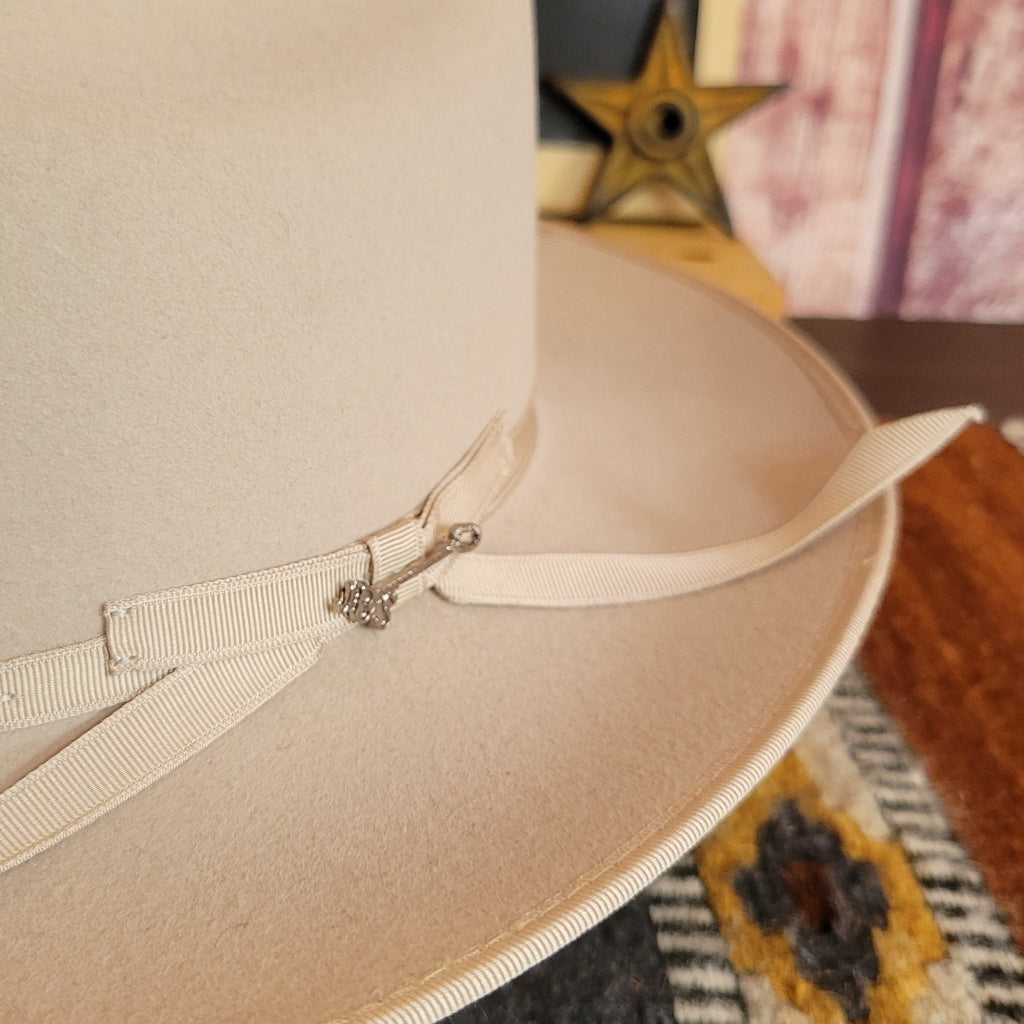 Fur Felt Hat the "Royal Deluxe Open Road" By Stetson TFROPR-3626 Detailed View Silverbelly