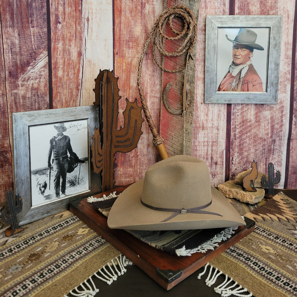 Wool Hat the "Peacemaker" John Wayne Collection by Stetson RWPMKR Side View Stone