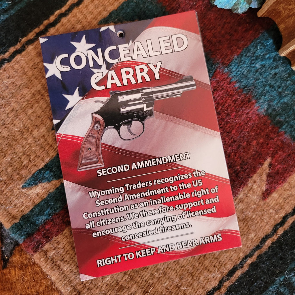 Black Conceal Carry "Colorado" by Wyoming Traders   VCO Detailed Tag View