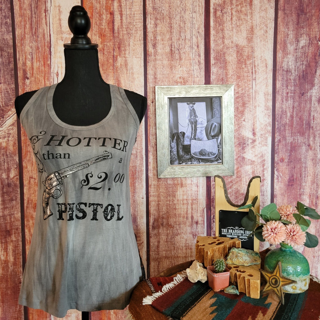 Women's Tank Top "Hot Pistol" by Liberty Wear   7535 Front View