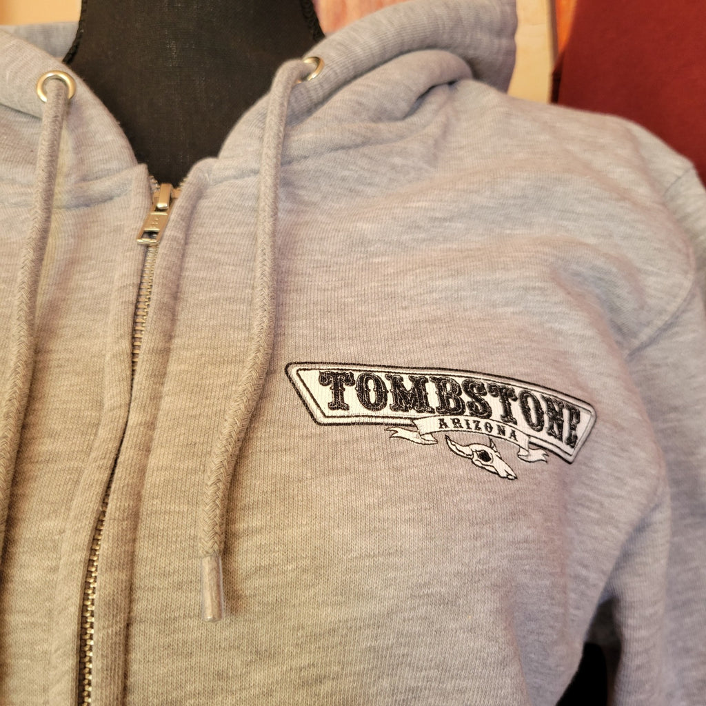 Zip-up Hoodie "Tombstone" by Black Anchor LST14003 Detailed Front View