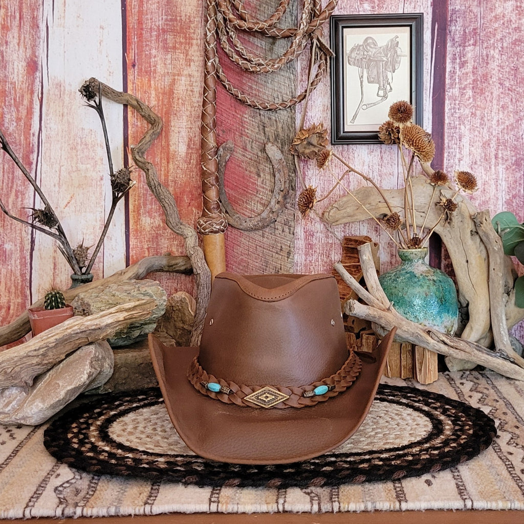 Shapeable Leather Hat, The "Royston" by Bullhide 4048CH Front View