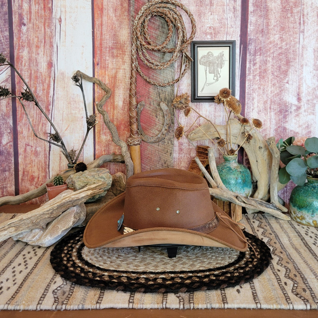 Shapeable Leather Hat the "Apalachee" by Bullhide 4075BZ Side View