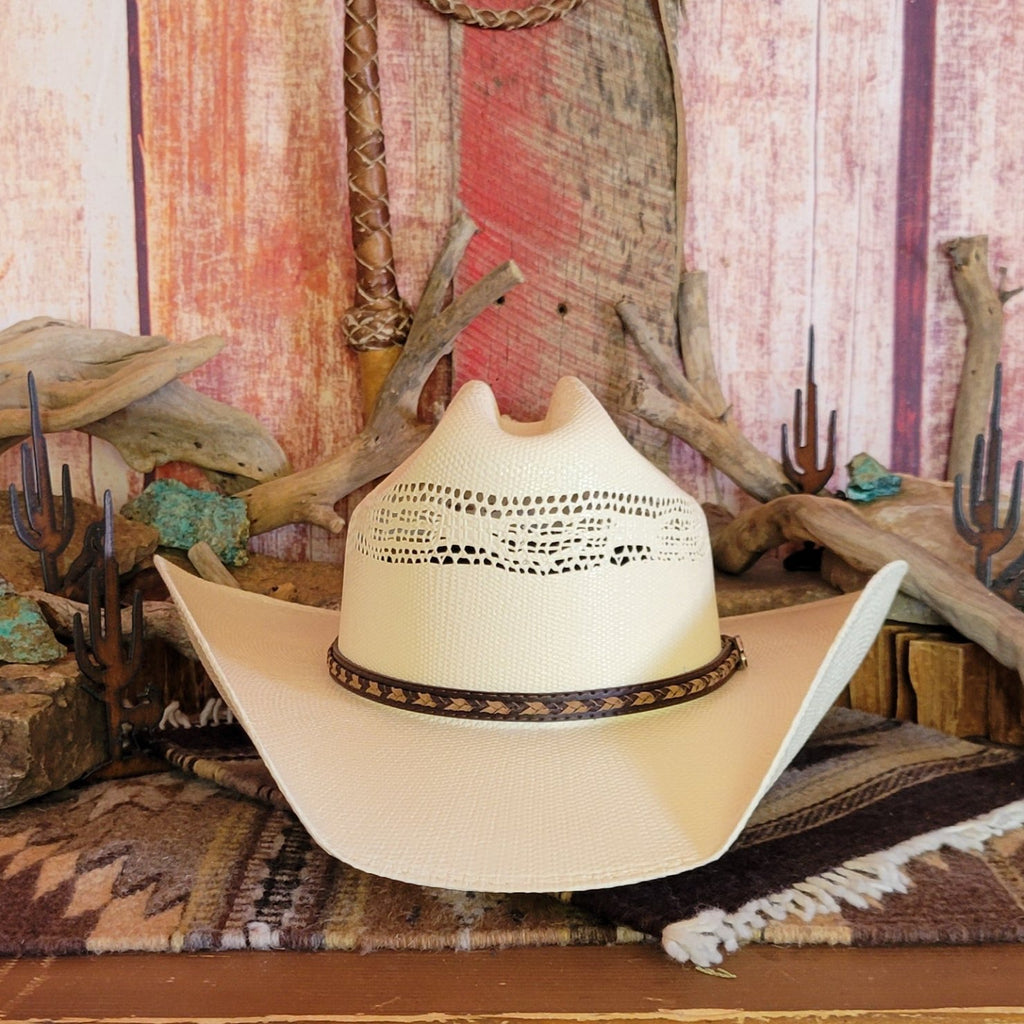 20X Straw Hat the "Bryson" by Justin    JS1056BYSN Front View