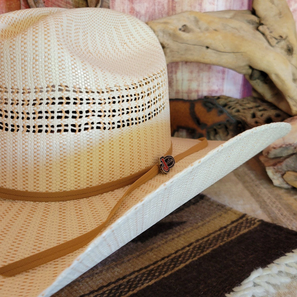 20X Straw Hat the "Jesse" by Justin JUS10349 Detailed View 1