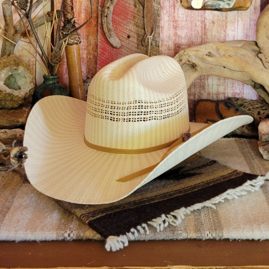 20X Straw Hat the "Jesse" by Justin JUS10349 Front Tilt View