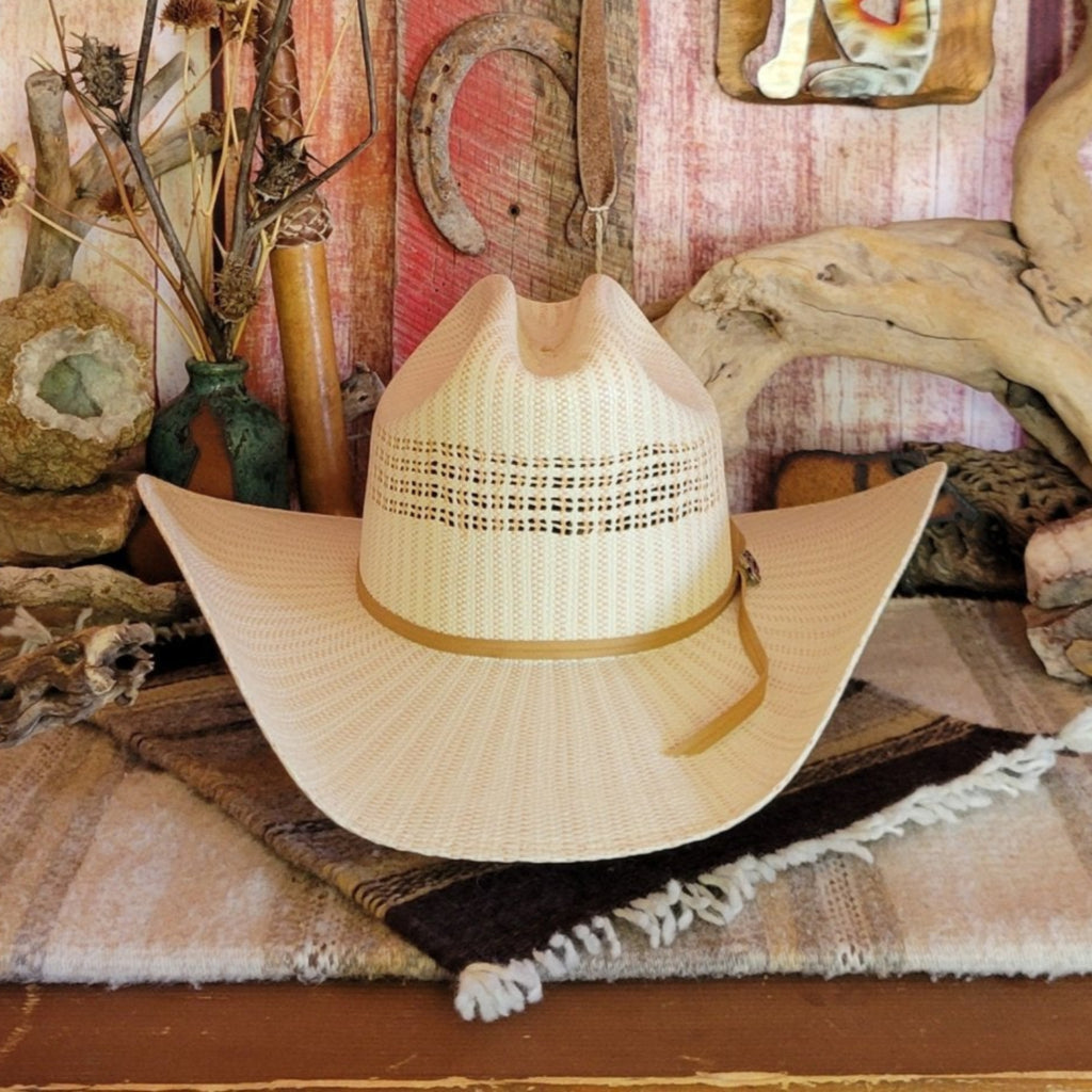 20X Straw Hat the "Jesse" by Justin JUS10349 Front View