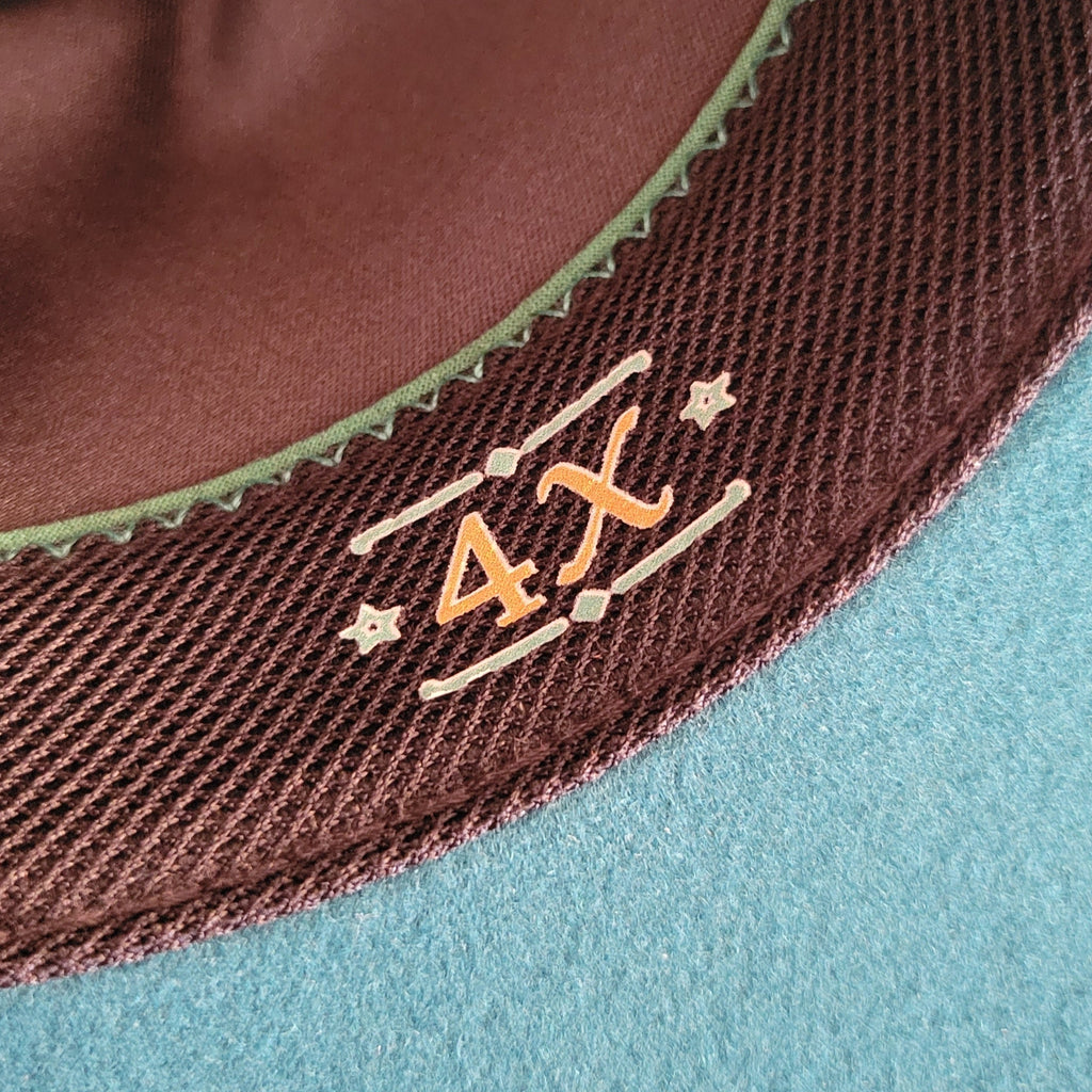 The interior of the hat showcases the "4X" wool lettering.