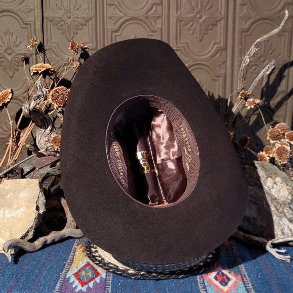 4X Wool Hat "Texas Hold 'Em" by Bullhide 0872CH Inside View
