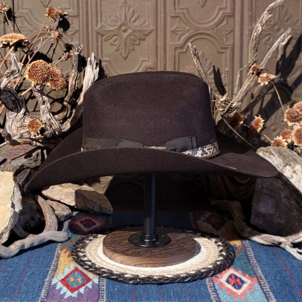 4X Wool Hat "Texas Hold 'Em" by Bullhide 0872CH Side View..