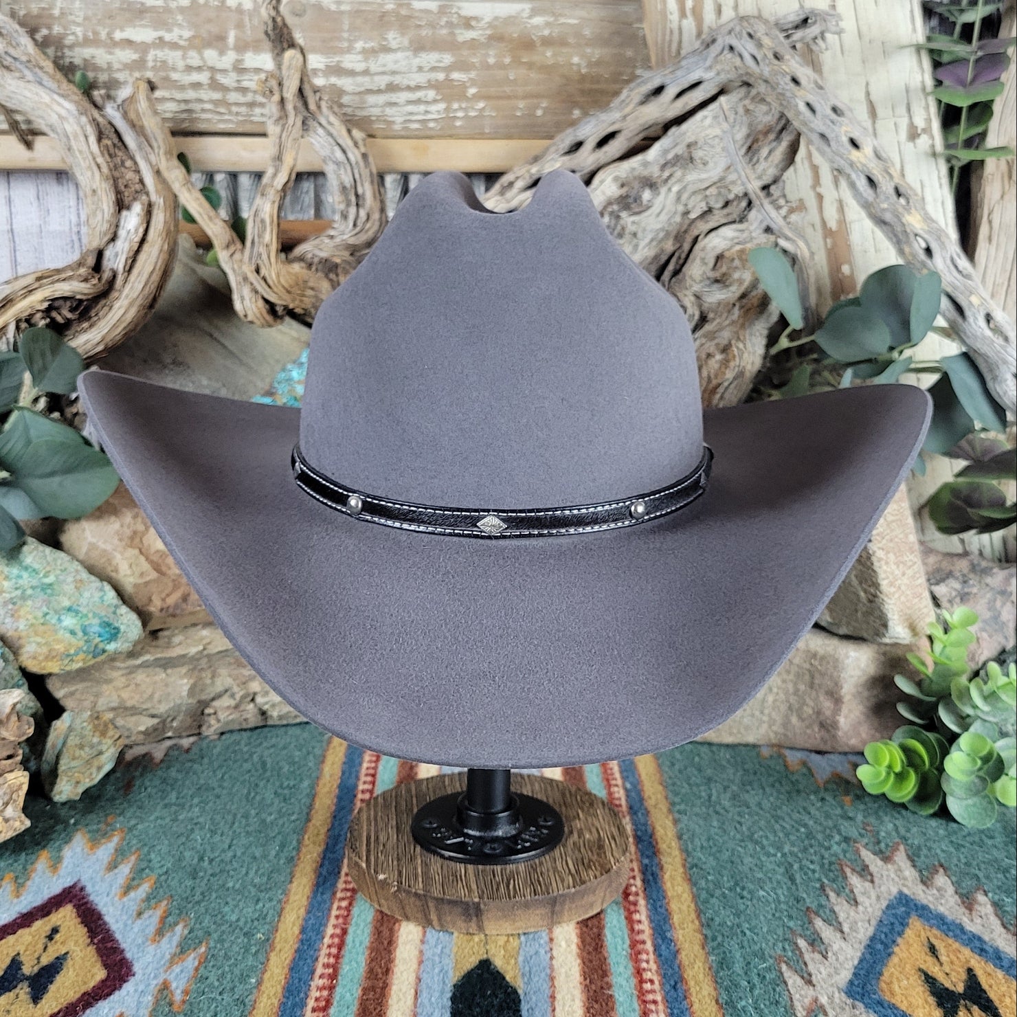 Stetson All American Safari Style Wool Blend Hat Gray Sz S/M 6X Fur Felt Hat  main image 4