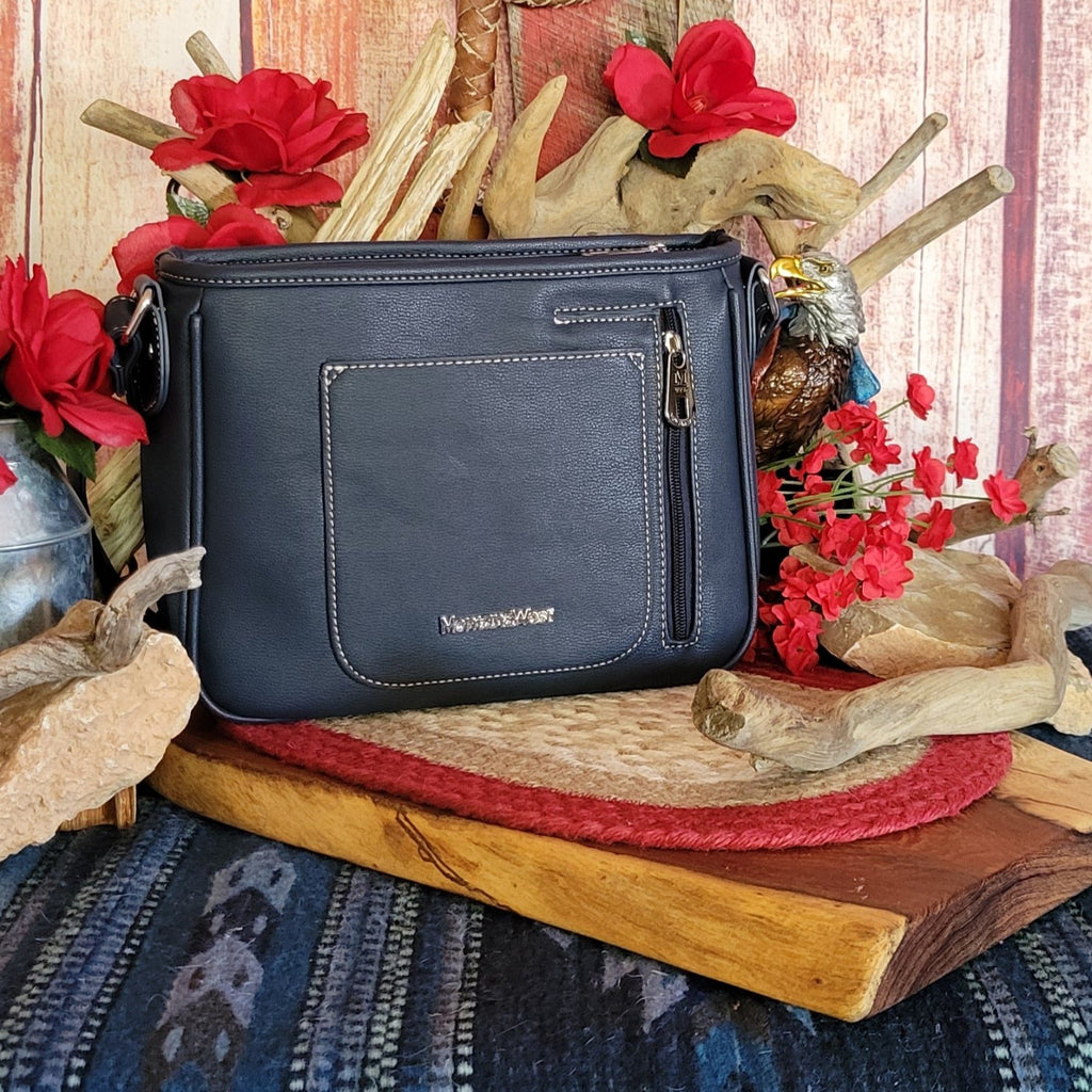 American Pride Concealed Carry Crossbody Bag by Montana West US04G-8287NY Back View