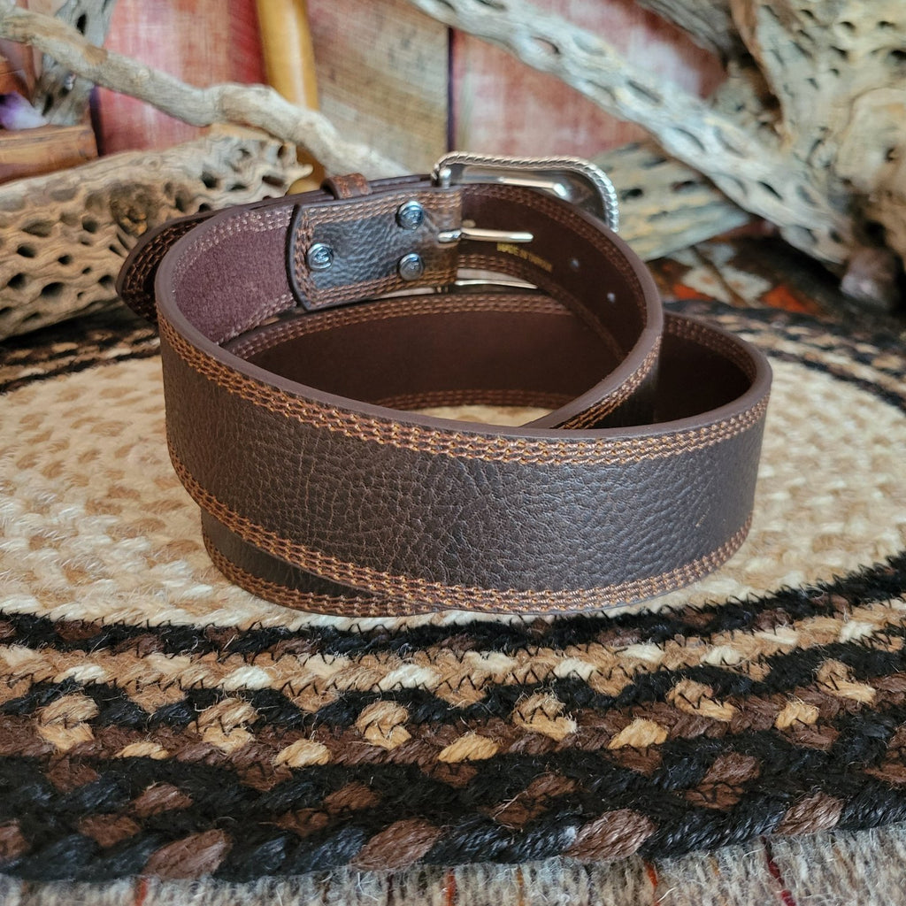 Ariat Brown "Rowdy" Distressed Belt by Ariat A10210283 Back View