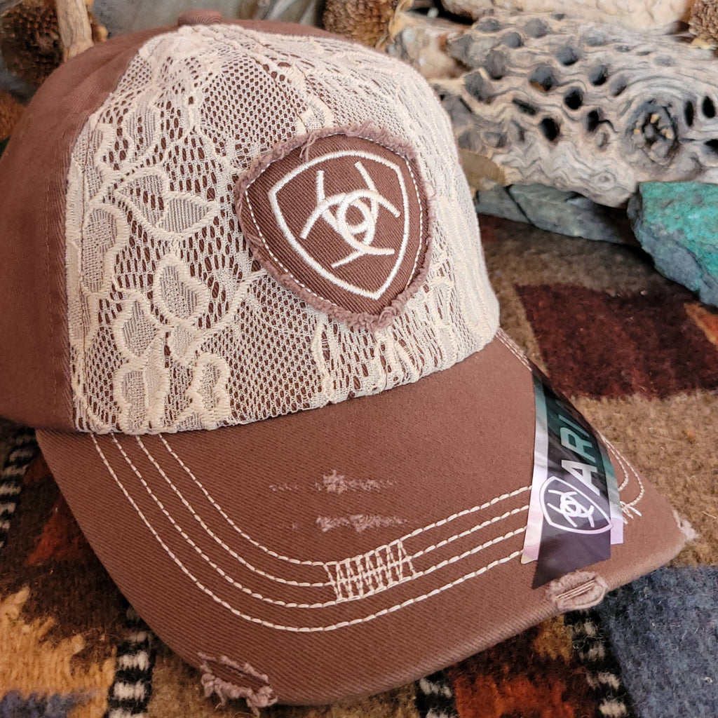 Ball Cap "Classy Lace" by Ariat 1514802/1514827 Detailed View Brown