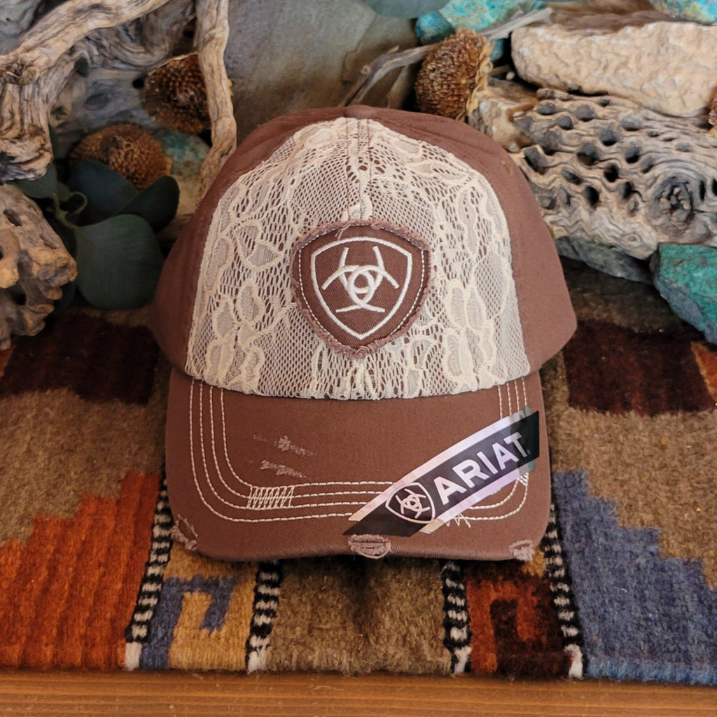 Ball Cap "Classy Lace" by Ariat 1514802/1514827 Front View Brown