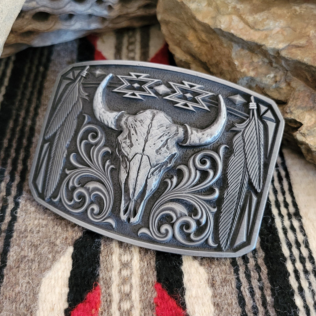 Belt Buckle "Legend & Pride" by Attitude Buckles A1037S Side View2