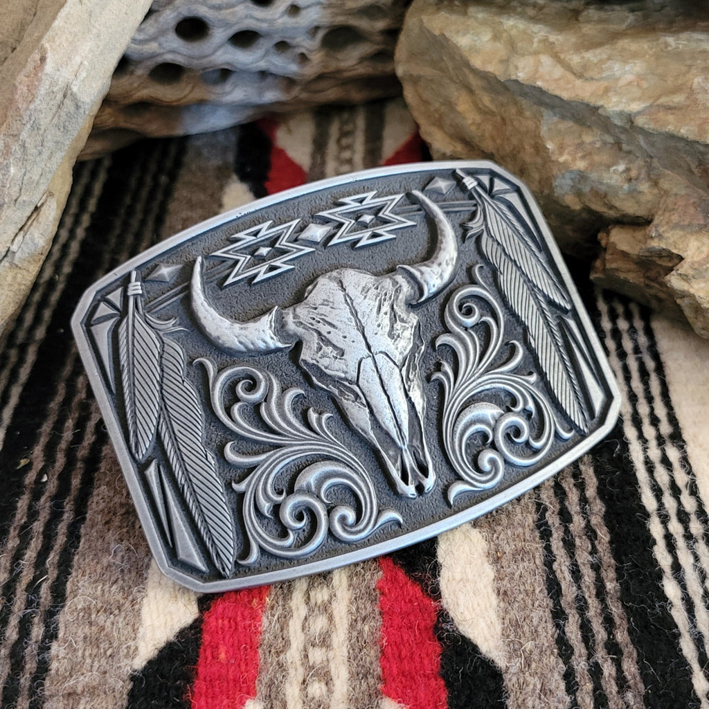Belt Buckle "Legend & Pride" by Attitude Buckles A1037S Side View