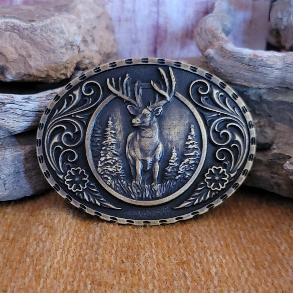 Belt Buckle "Outdoor Heritage" by Attitude Buckles A507C Front View