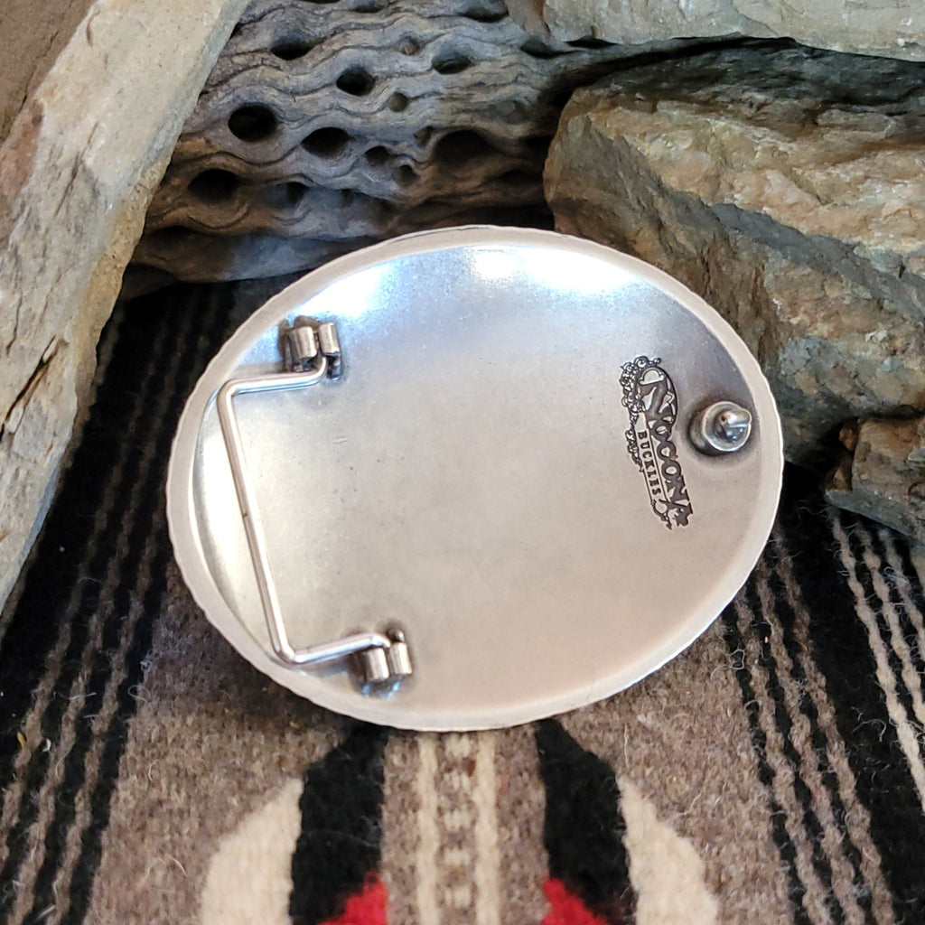 Belt Buckle "Turquoise Cross" by Blazin Roxx 37914 Back View