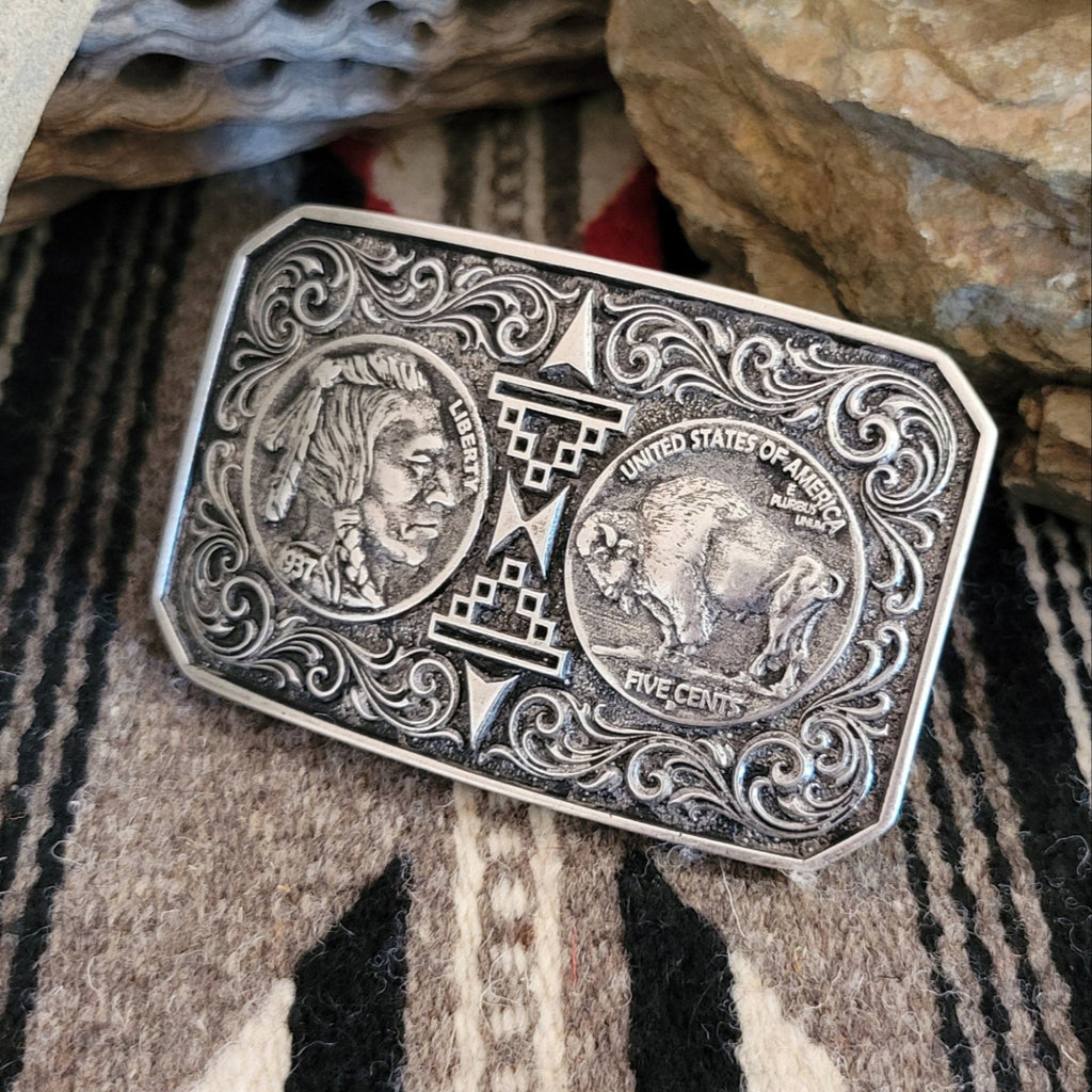 Belt Buckle "Westward Way" by Attitude Buckles A10555 Side View2