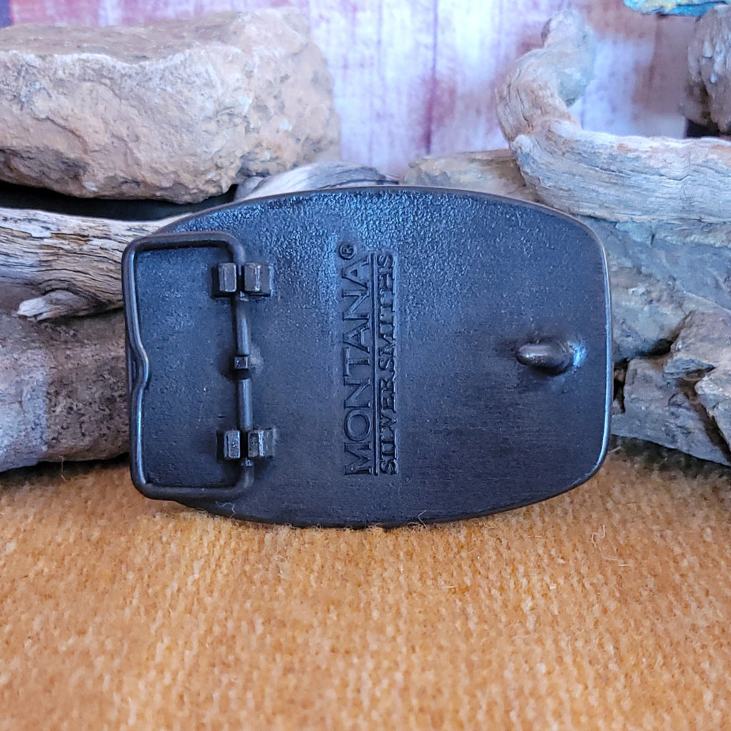 Belt Buckle the "2nd Amendment Rights" by Attitude Buckles A272 Back View