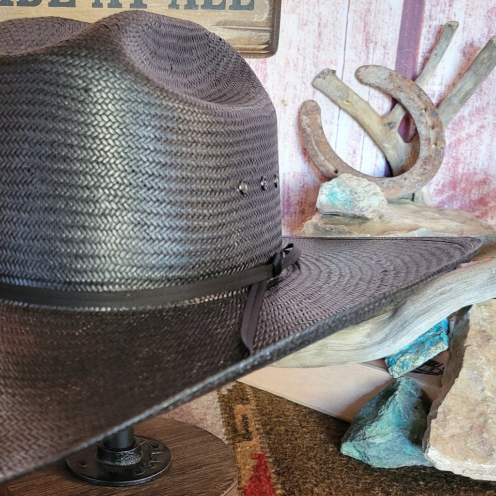 Black Straw Hat "Cole Mine" by Stetson  SSCOLM-304207 Detailed View