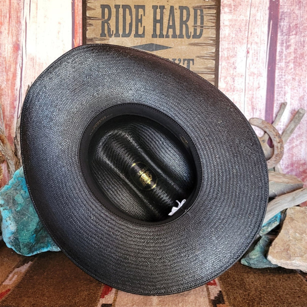 Black Straw Hat "Cole Mine" by Stetson  SSCOLM-304207 Inside View